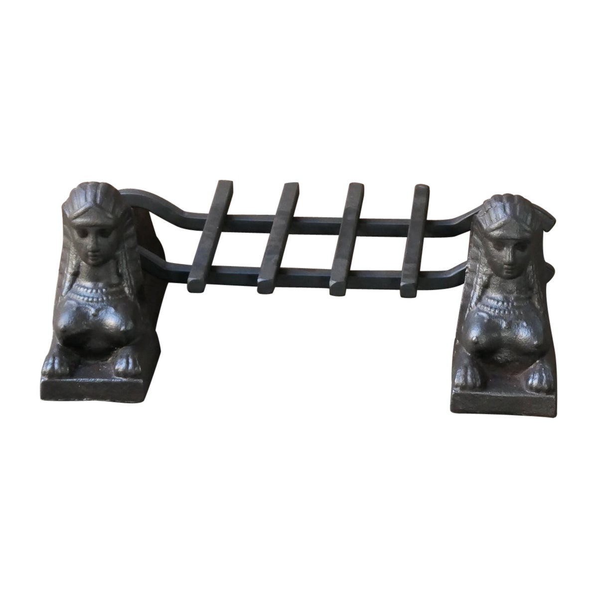 Französischer Napoleon III.-Kaminrost „Sphinx“ aus dem 19. Jahrhundert im Angebot
