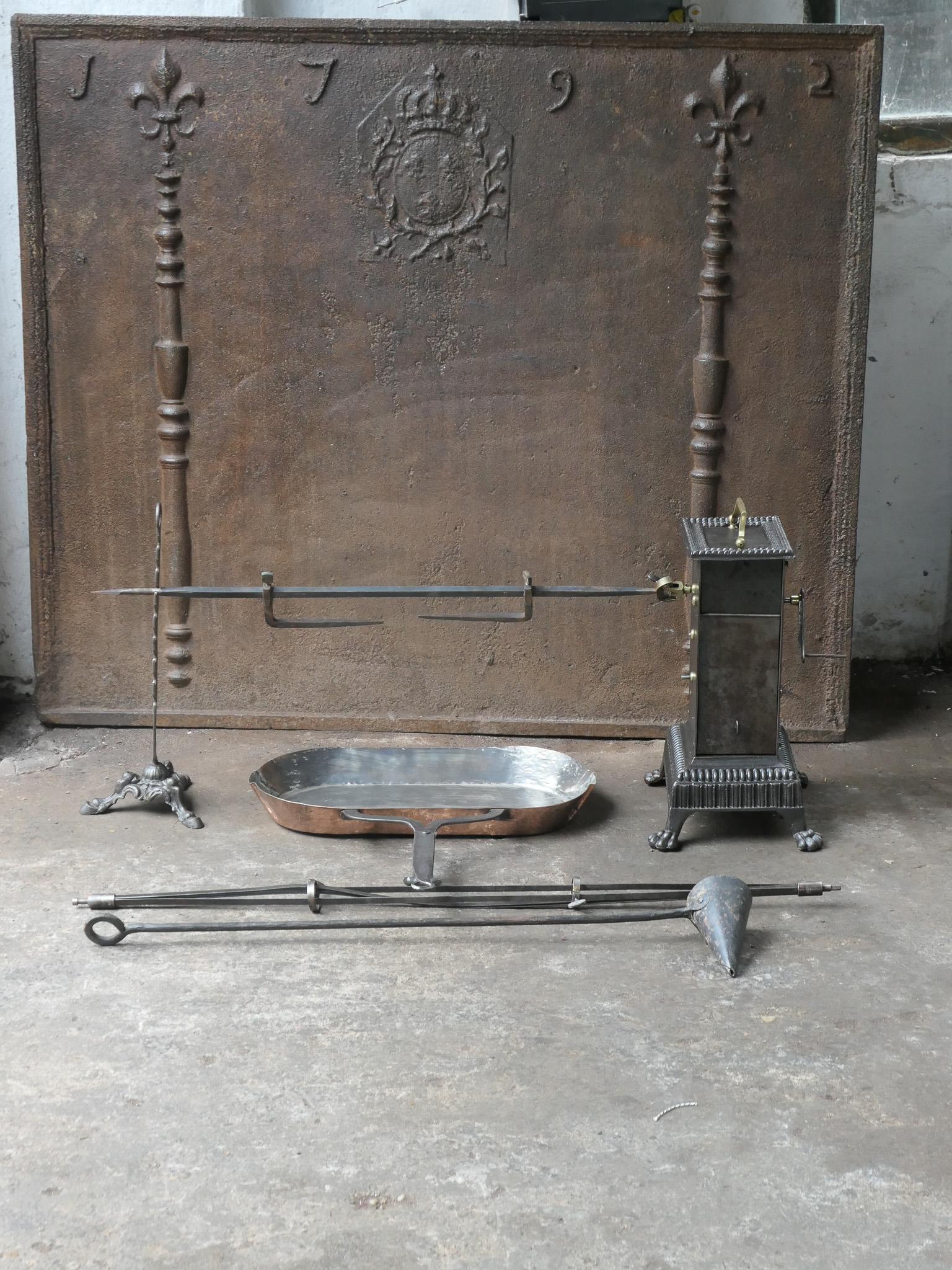 Cast 19th Century French Napoleon III Spring Driven Roasting Jack For Sale