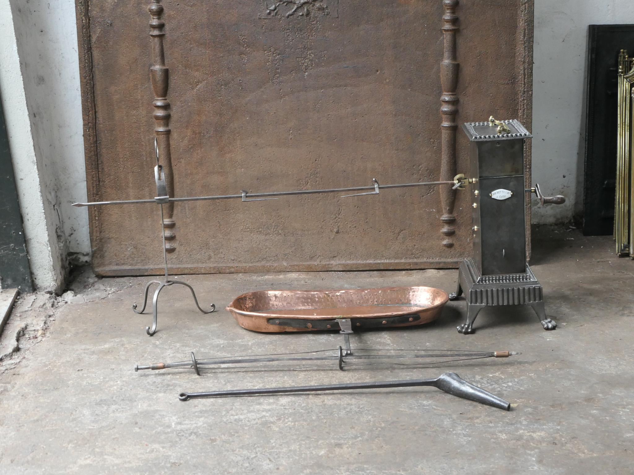 Cast 19th Century French Napoleon III Spring Driven Roasting Jack For Sale
