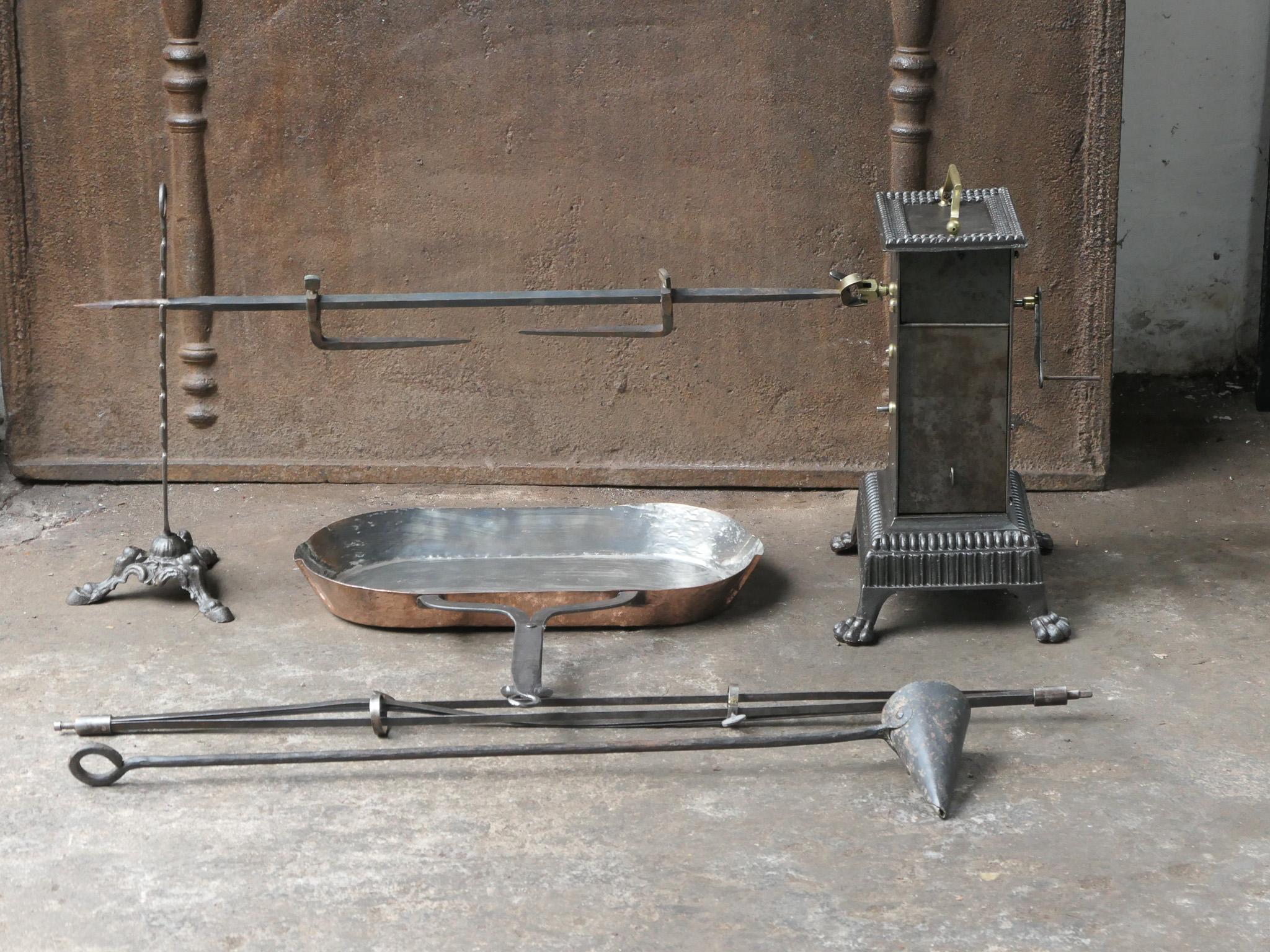 19th Century French Napoleon III Spring Driven Roasting Jack In Good Condition For Sale In Soest, NL