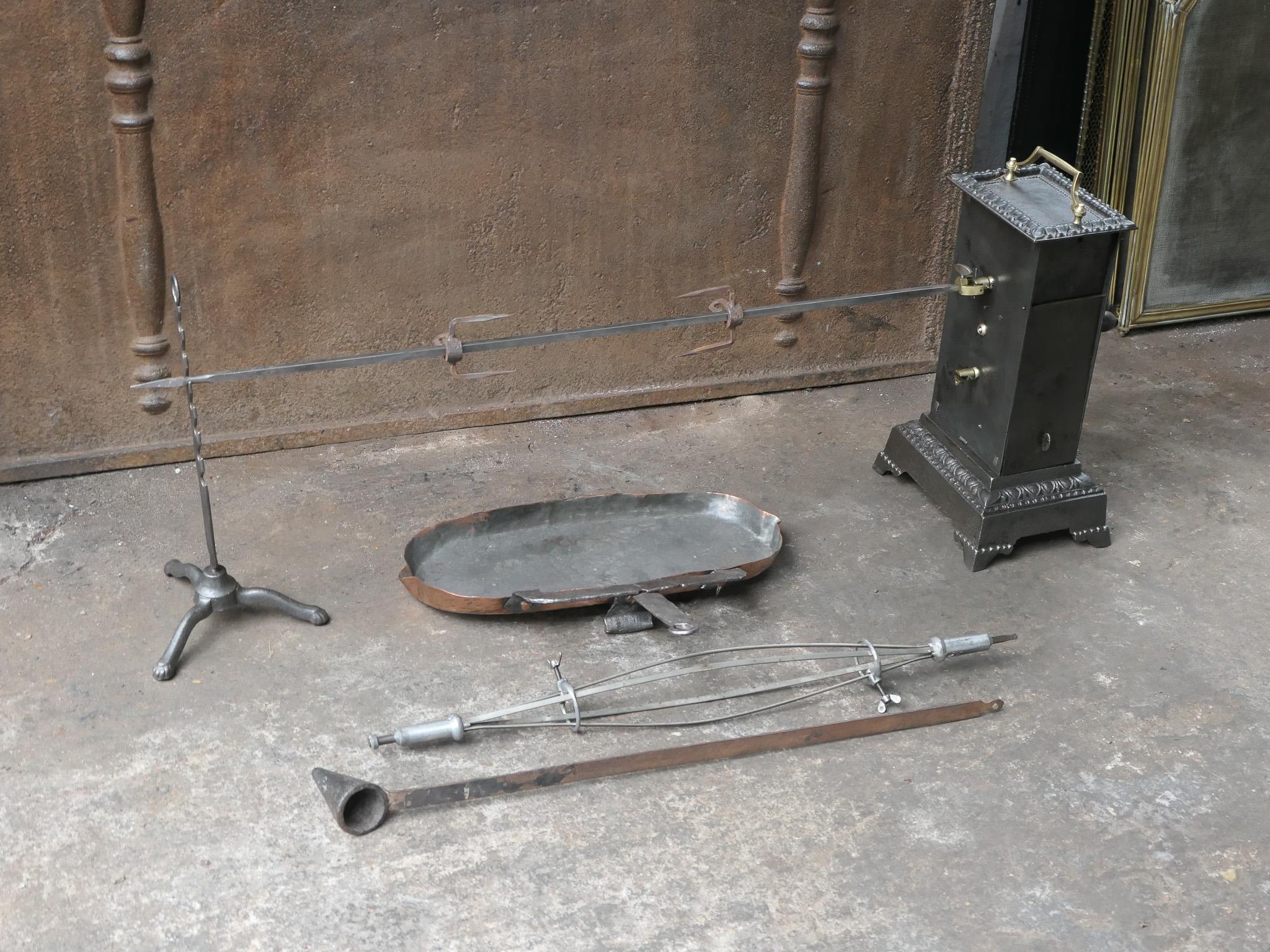 19th Century French Napoleon III Spring Driven Roasting Jack In Good Condition For Sale In Soest, NL
