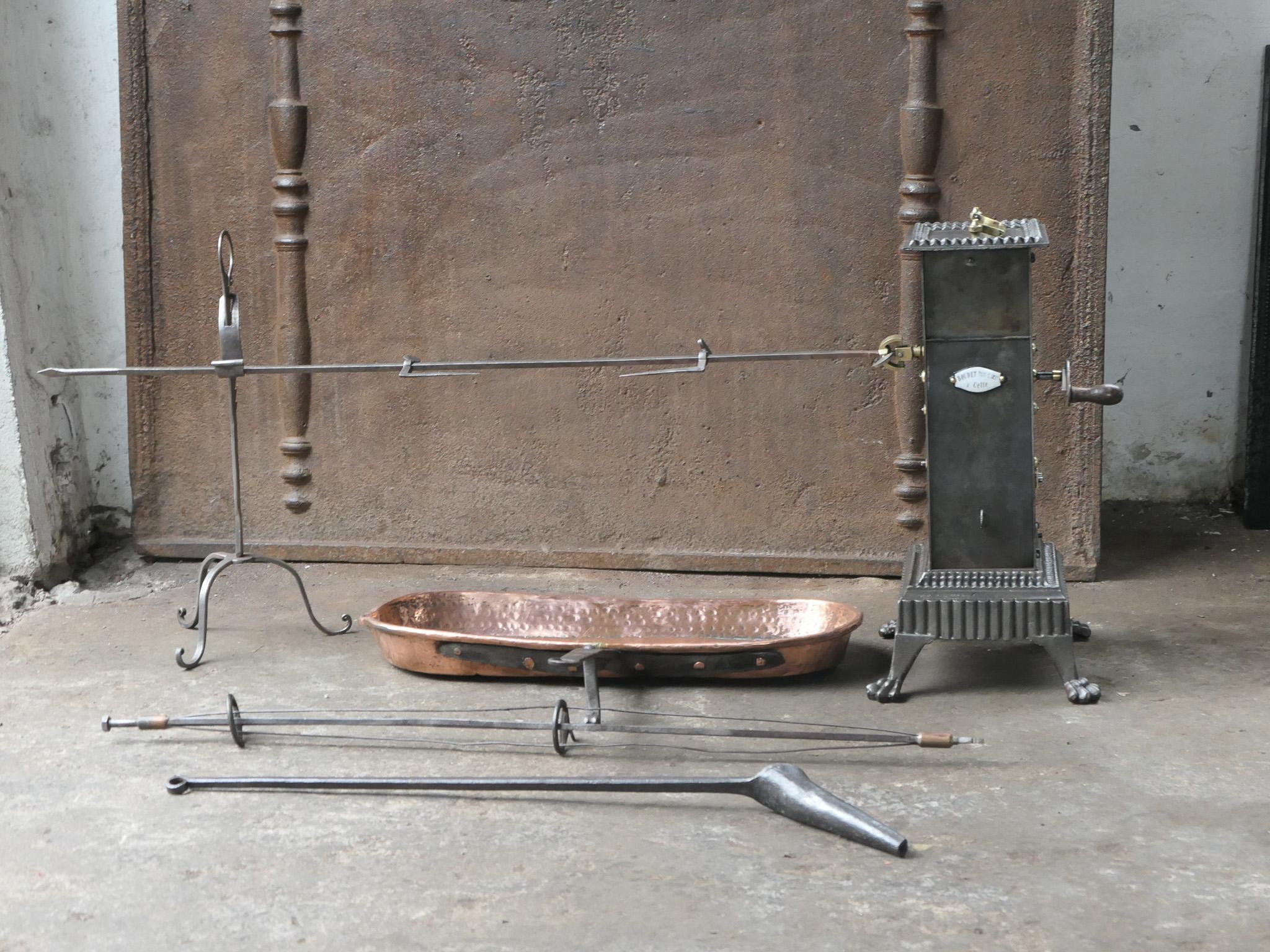 19th Century French Napoleon III Spring Driven Roasting Jack In Good Condition For Sale In Soest, NL