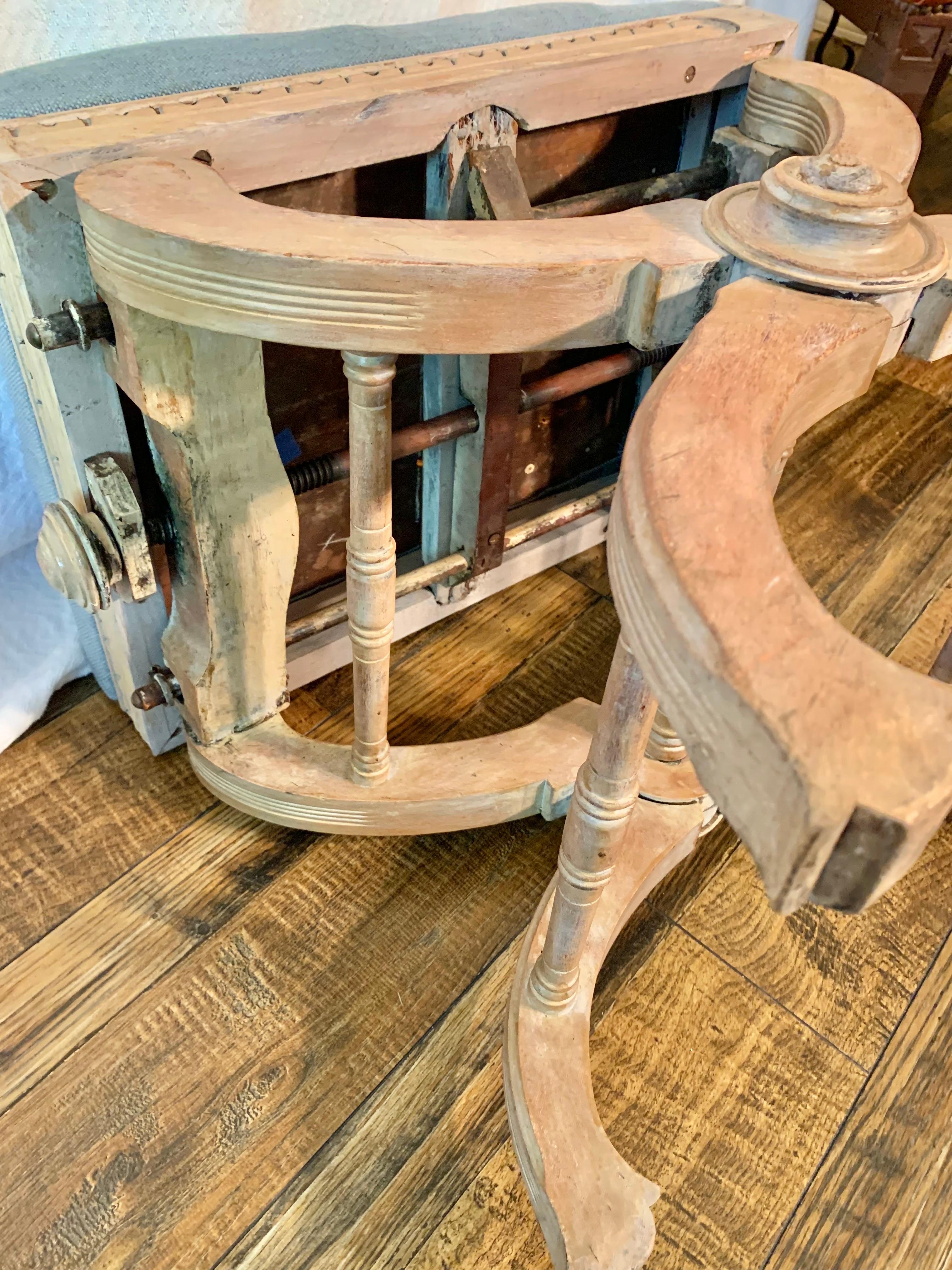 19th Century French Napoleon III Style Adjustable Curule Stool 5