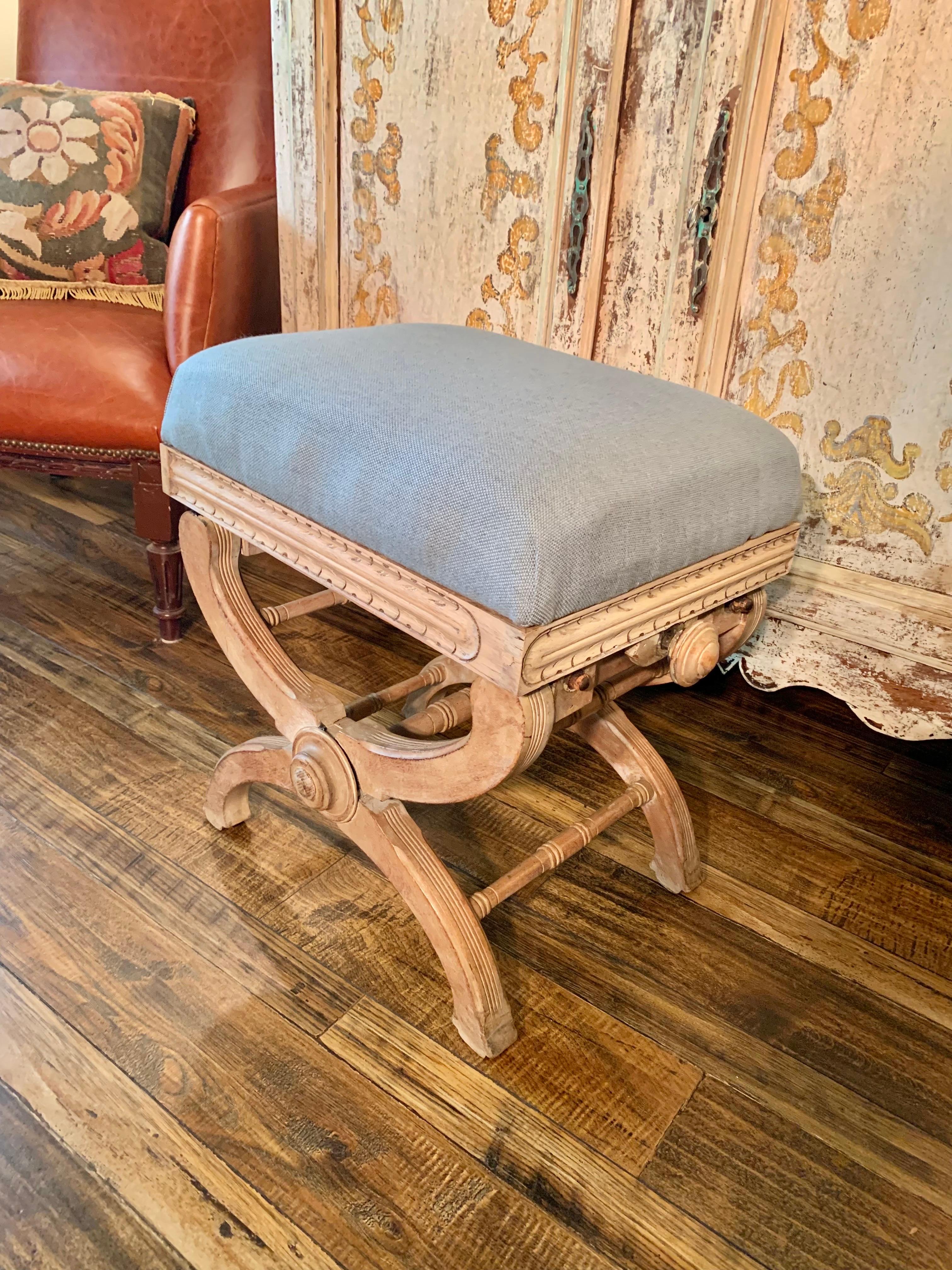 19th Century French Napoleon III Style Adjustable Curule Stool 10