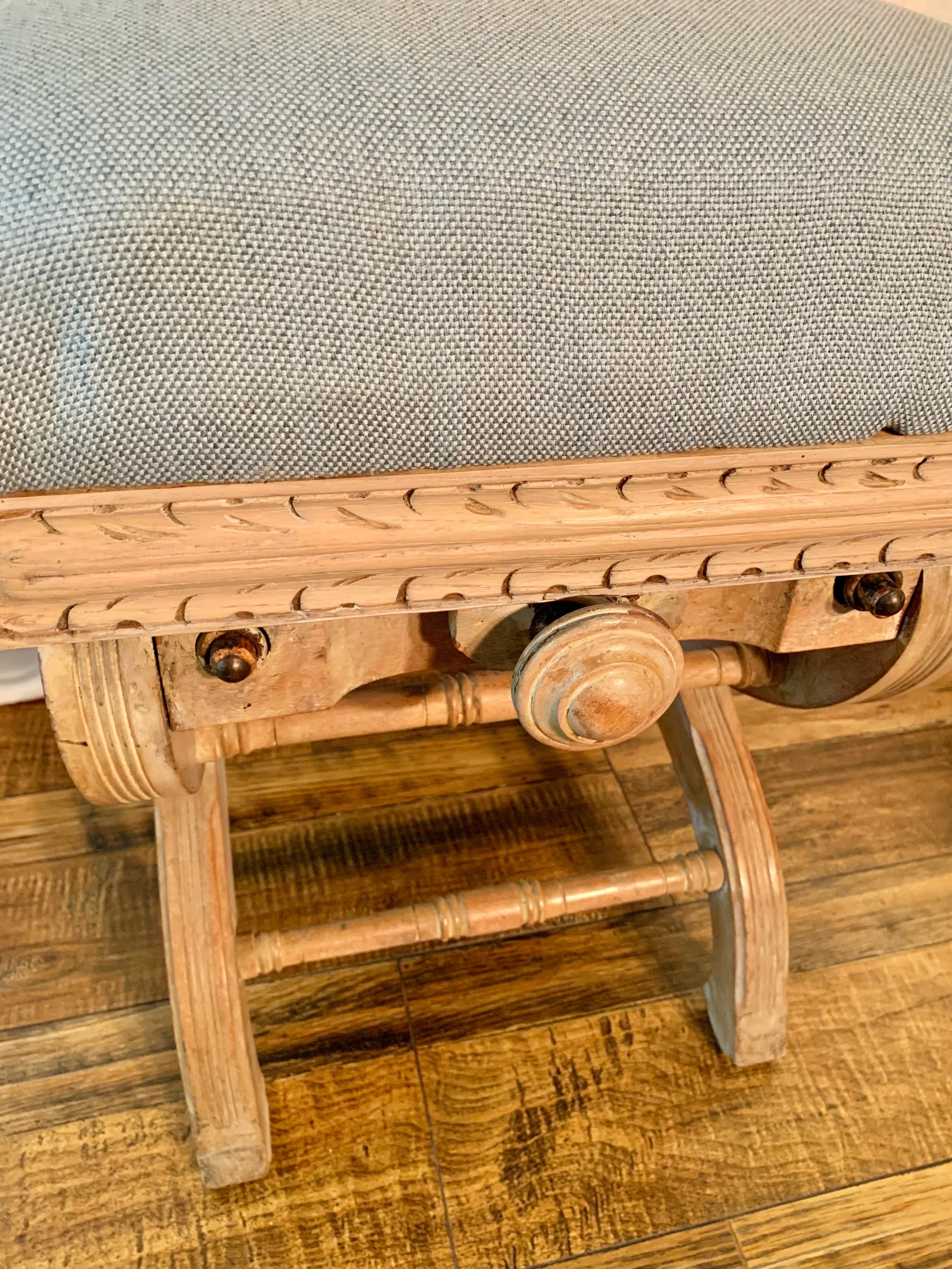 19th Century French Napoleon III Style Adjustable Curule Stool 3