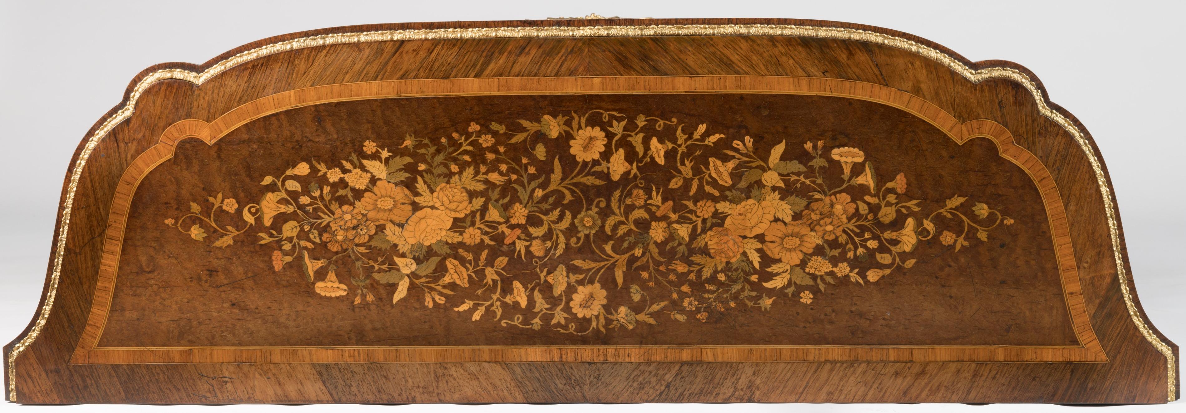 19th Century French Napoleon III Style Marquetry Inlaid Side Cabinet For Sale 1