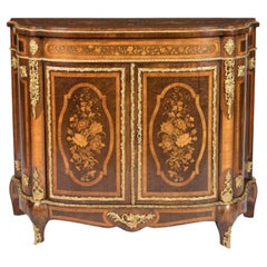 19th Century French Napoleon III Style Marquetry Inlaid Side Cabinet