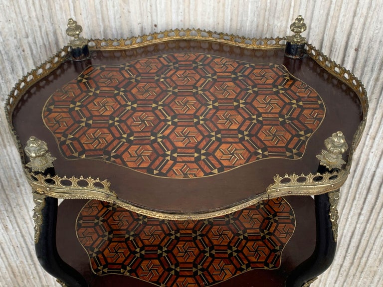 19th Century French Napoleon III Three-Tier Marquetry Étagère, circa 1860  For Sale at 1stDibs