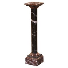 19th Century French Napoleon III Variegated Marble "Selette" Pedestal Table 19th Century French Napoleon III Variegated Marble "Selette" Pedestal Table