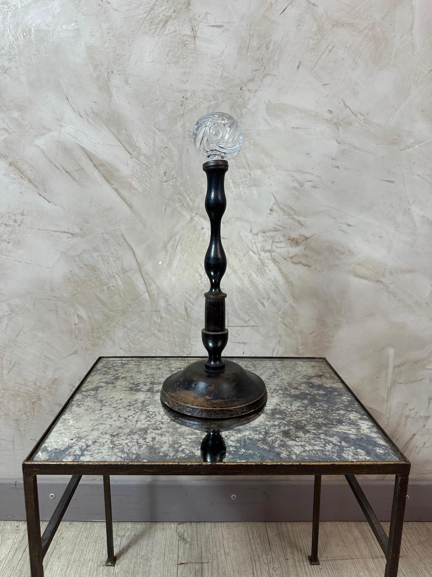 Francese Appendiabiti in legno e vetro Napoleone III francese del XIX secolo, anni '70 del XIX secolo in vendita