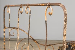 19th Century French Napoleon III Wrought Iron Painted Outdoor Daybed