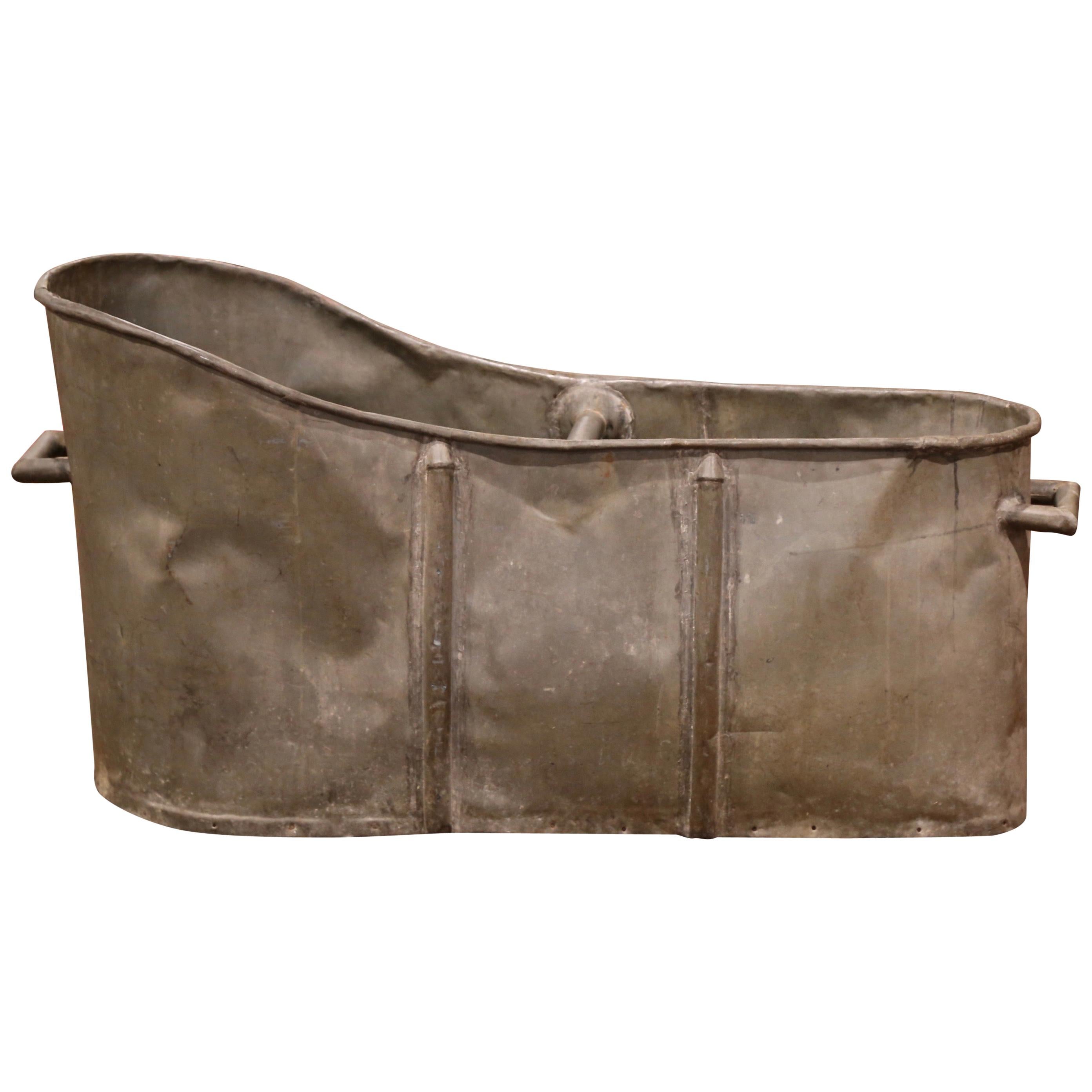 Ribbed Zinc Wash Tubs For Sale at 1stDibs