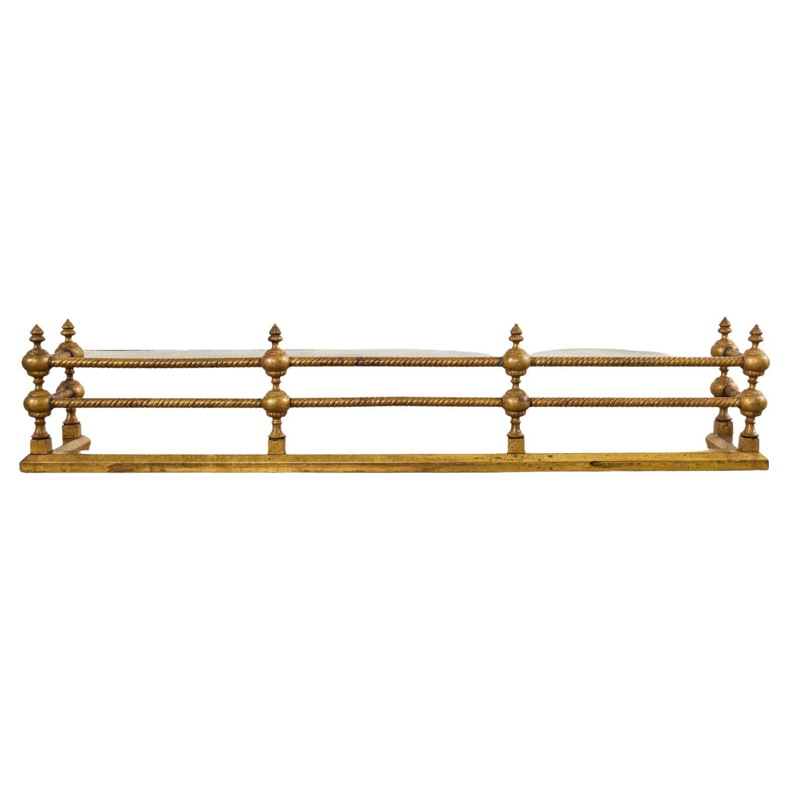 Very Good and Diminutive 19th Century Brass Fire Fender, England, Circa