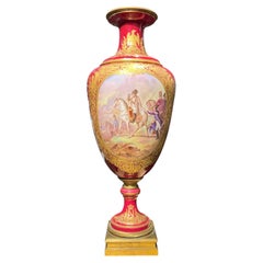 19th Century French Napoleonic Sevres Style Porcelain Vase