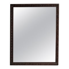 19th Century French Natural Wood Floor Mirror Large