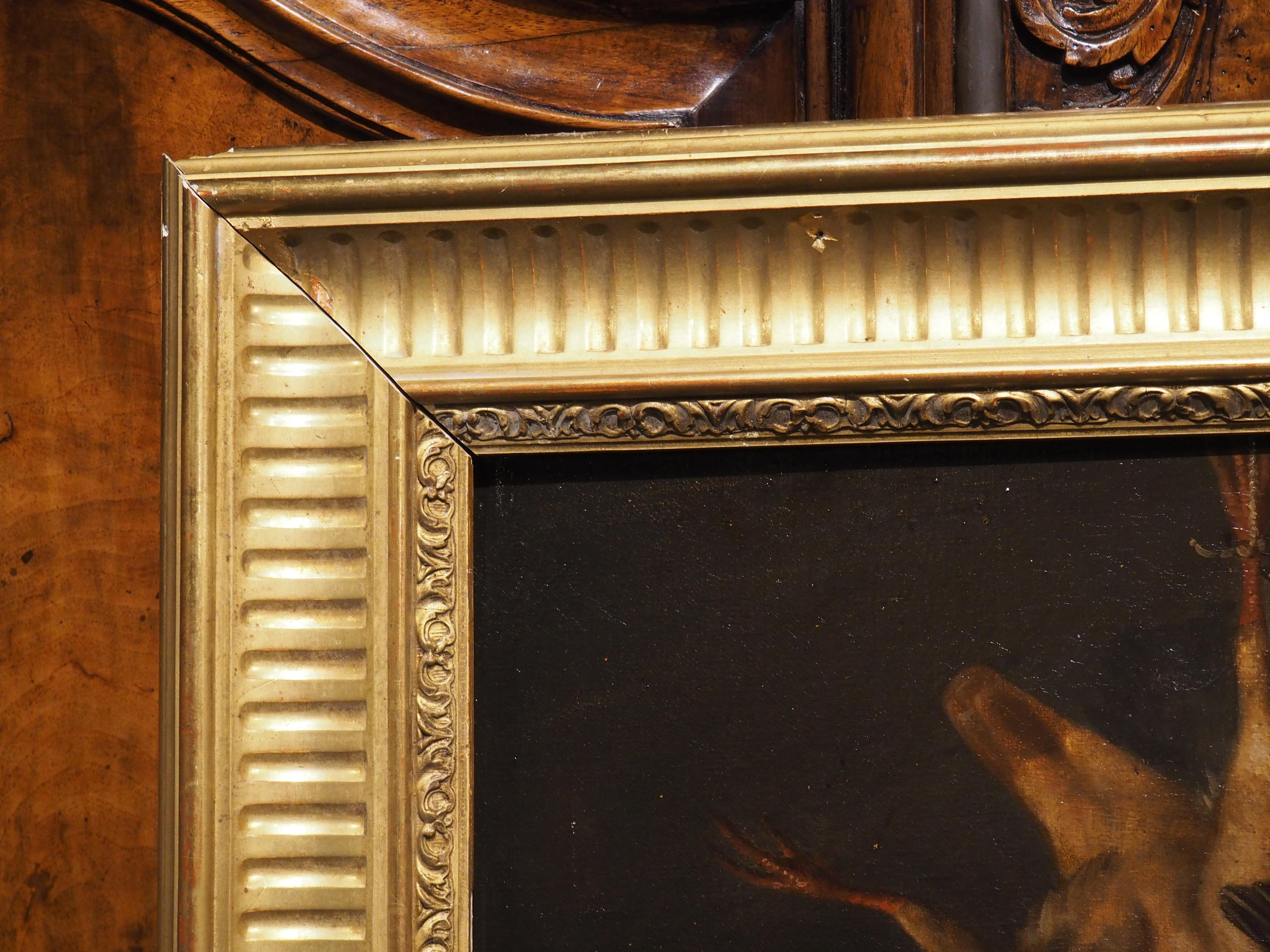 19th Century French Nature Morte Oil on Canvas Painting in Giltwood Frame 2