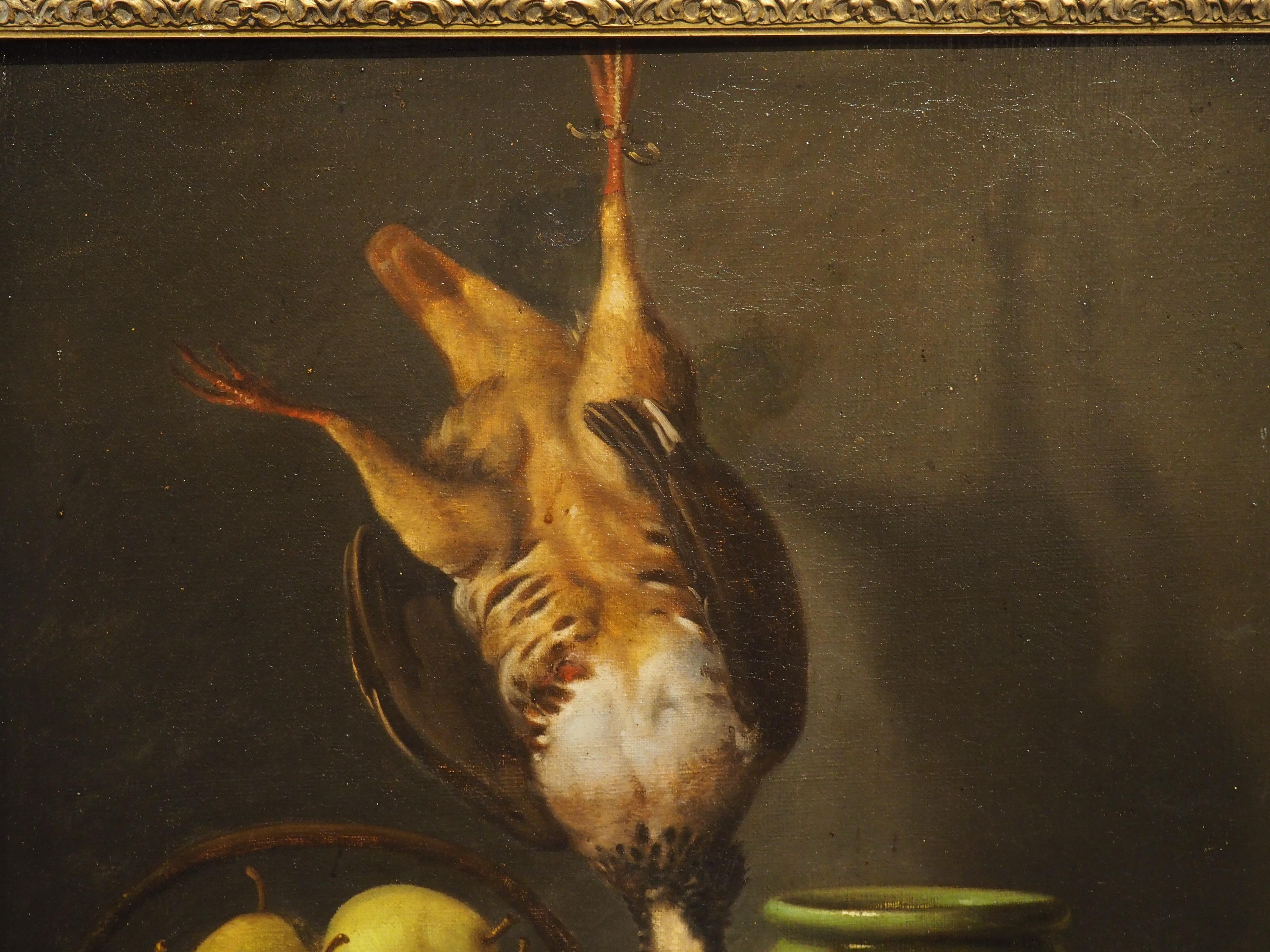 19th Century French Nature Morte Oil on Canvas Painting in Giltwood Frame 4