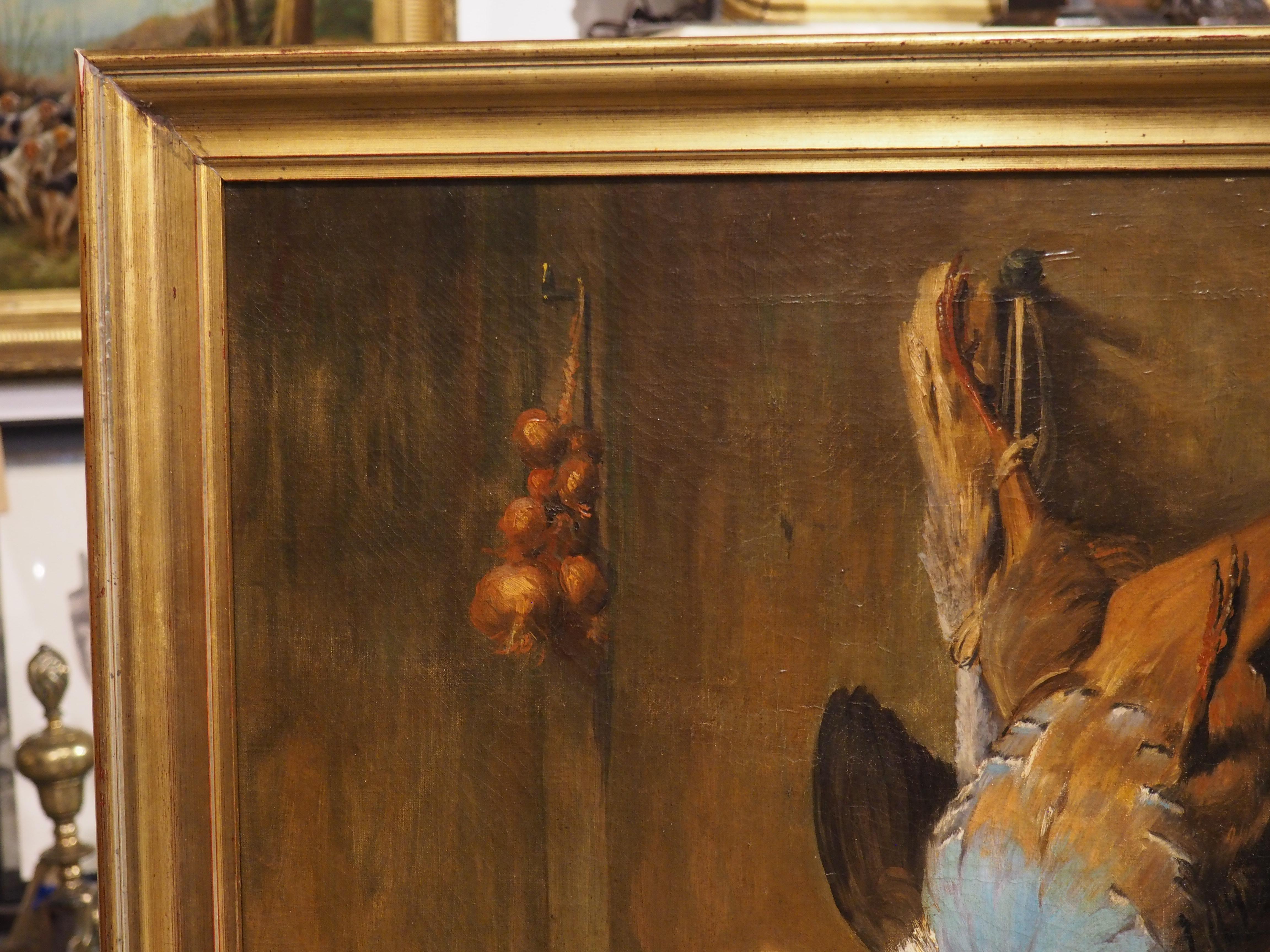 19th Century French Nature Morte Oil Painting in Giltwood Frame, Signed Georges For Sale 2