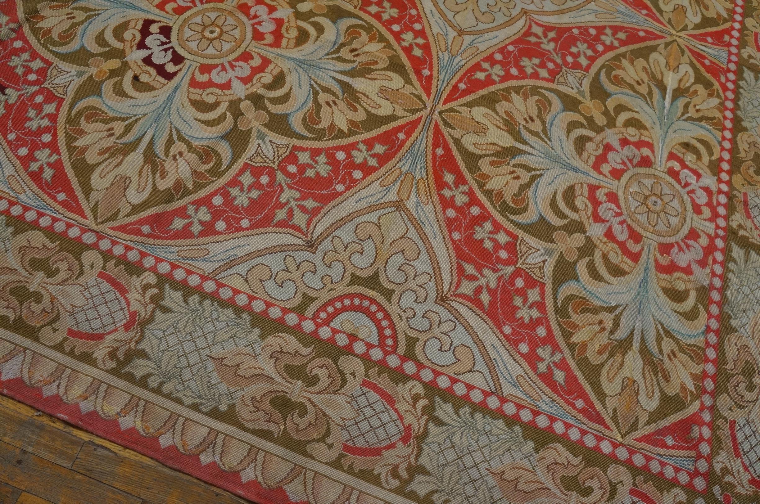 19th Century French Needlepoint Carpet ( 13'4