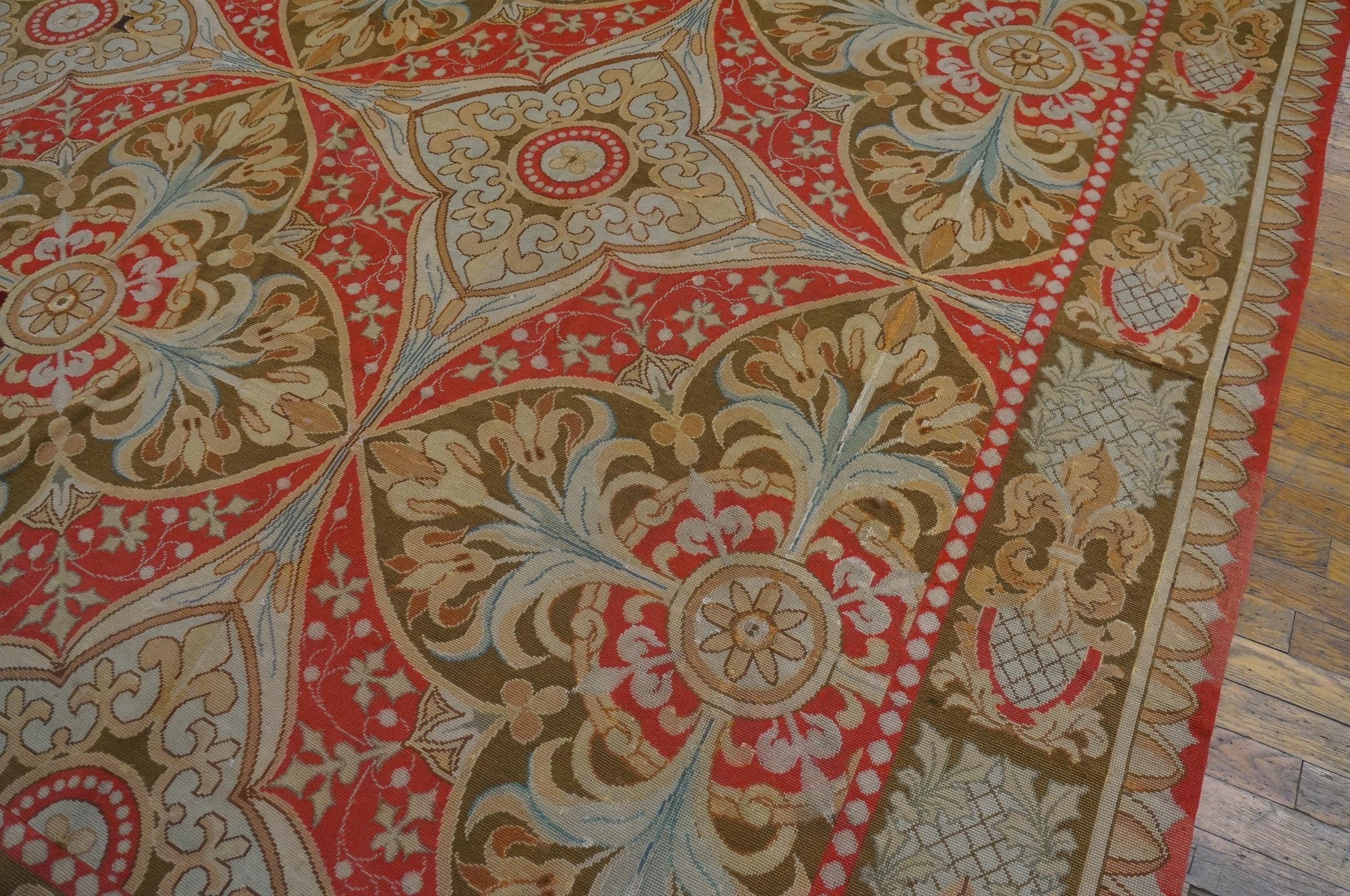 19th Century French Needlepoint Carpet ( 13'4