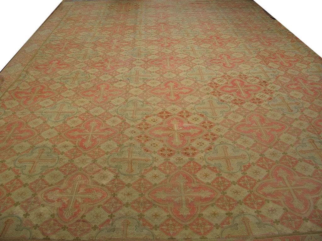 19th Century French Needlepoint Carpet ( 14'4