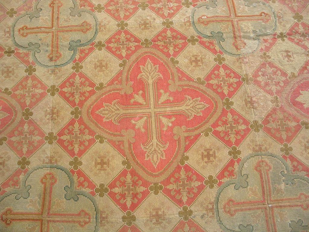19th Century French Needlepoint Carpet ( 14'4