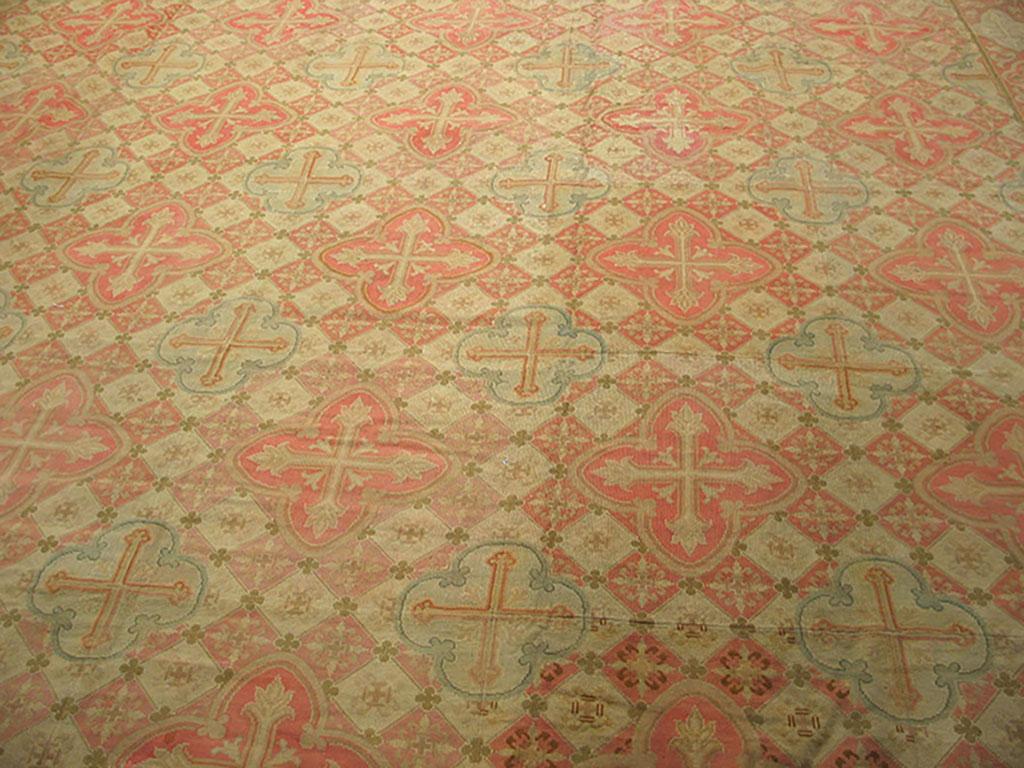 19th Century French Needlepoint Carpet ( 14'4