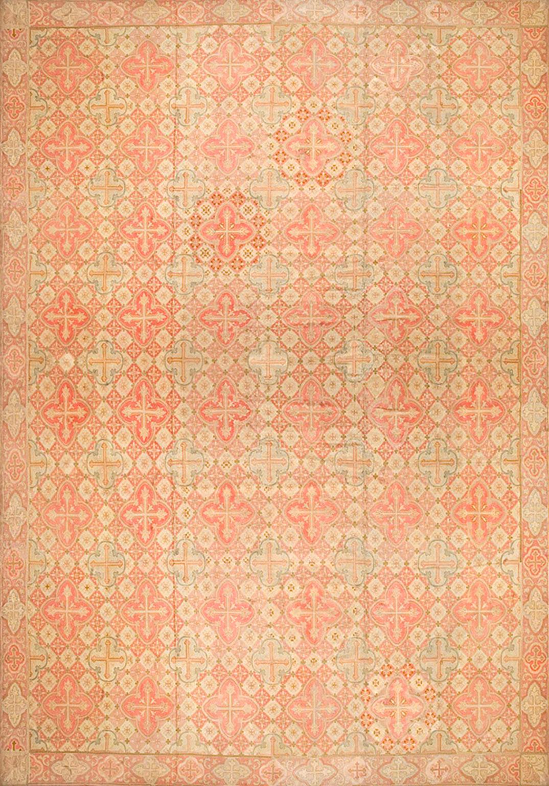 19th Century French Needlepoint Carpet ( 14'4" x 18'8" - 437 x 569 )