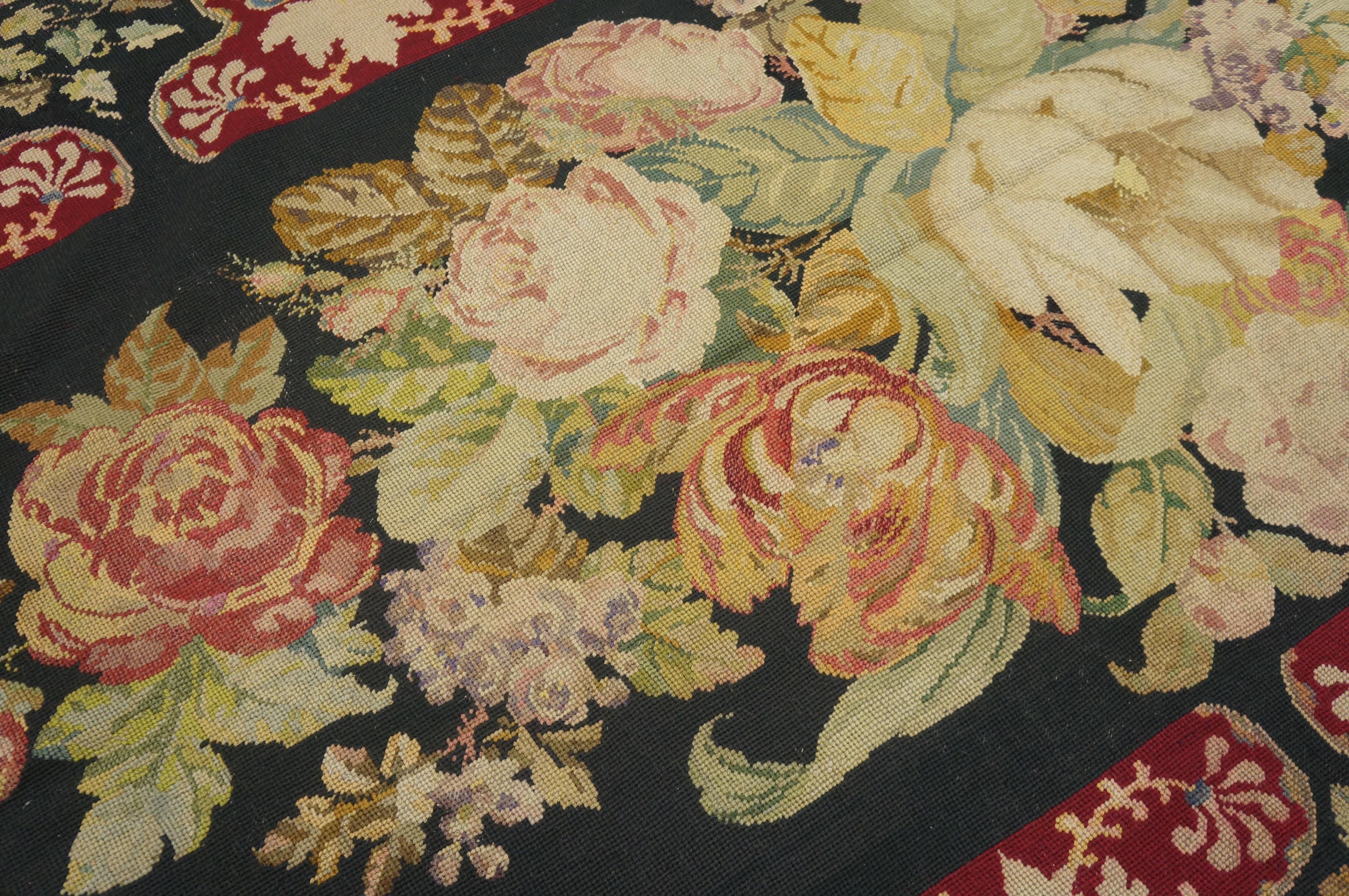 19th Century French Needlepoint Carpet ( 5'2