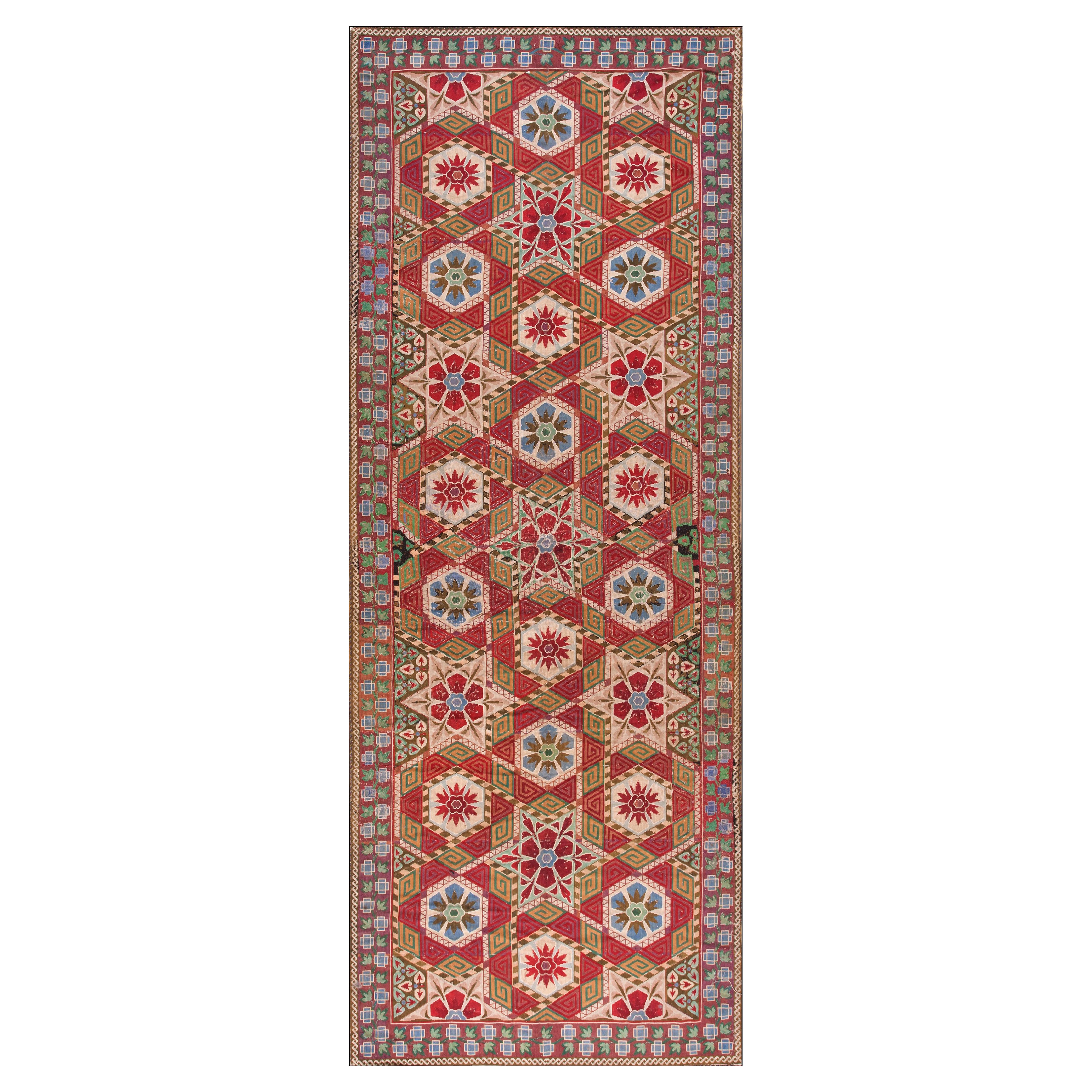 Tappeto francese a punta d'ago del XIX secolo ( 6' x 16' - 183 x 488 )