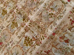 Arazzo decorativo francese del XIX secolo a punto d'ago Louis Philippe