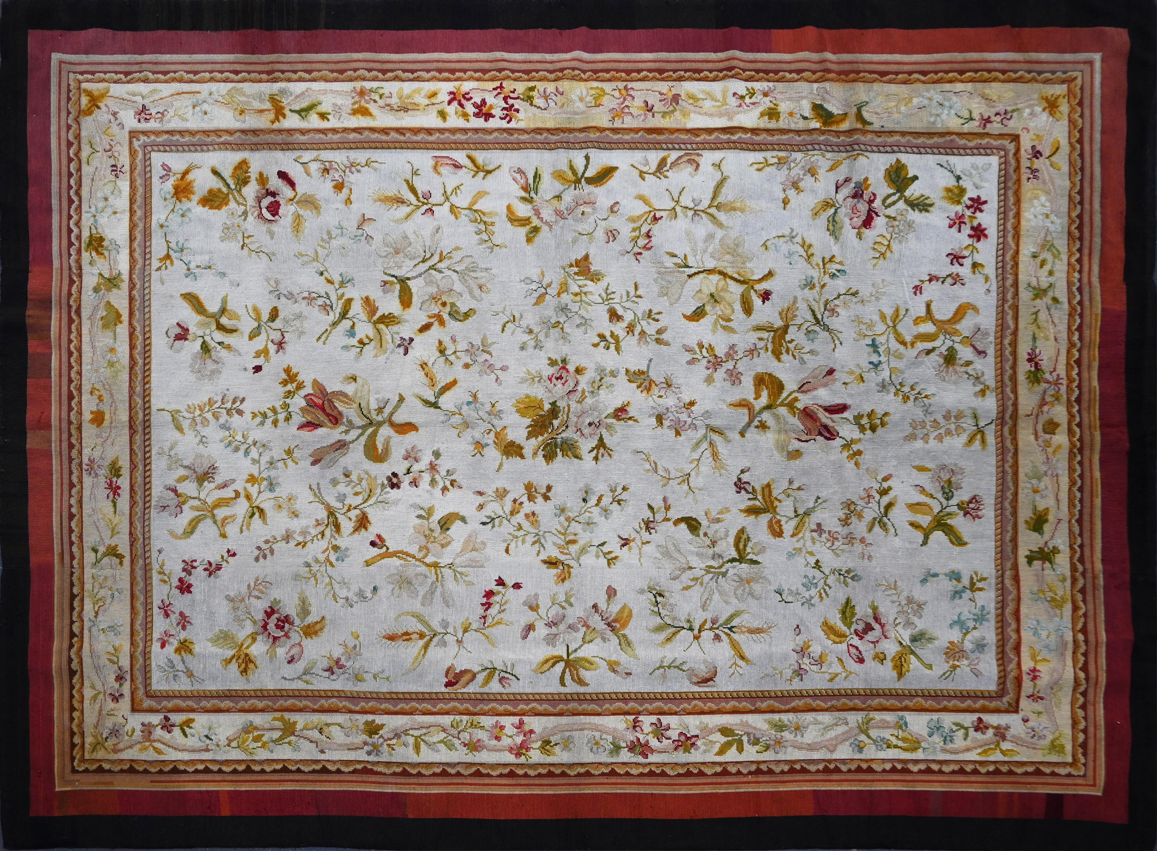 Tappeti francesi a punta d'ago del XIX secolo - 287x150cm - N° 1551 In condizioni ottime in vendita a Paris, FR