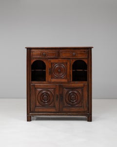 19th Century French Neo-Basque Wooden Buffet in Original Patina
