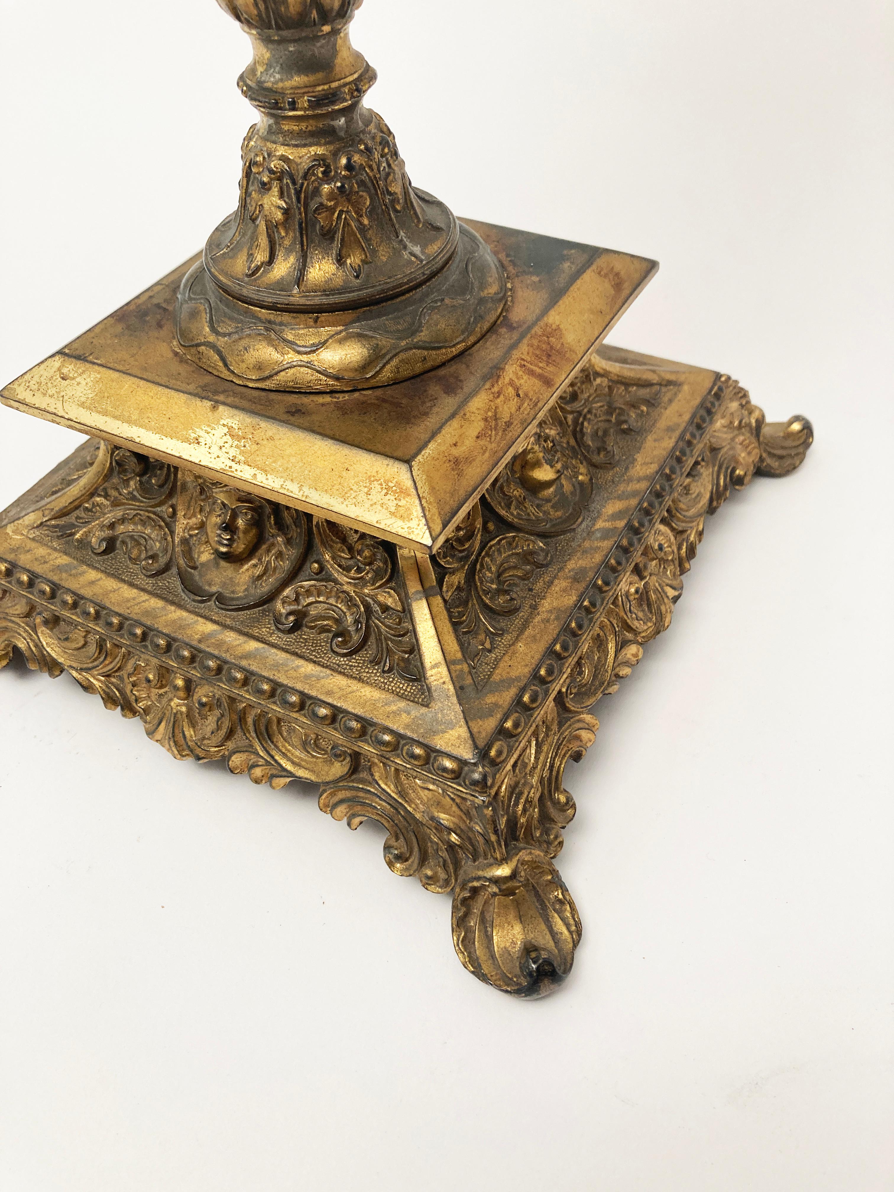 19. Jahrhundert Französisch Neo-Klassik Zinn, vergoldet, Bronze Cherub und Widderkopf Ewer im Angebot 10