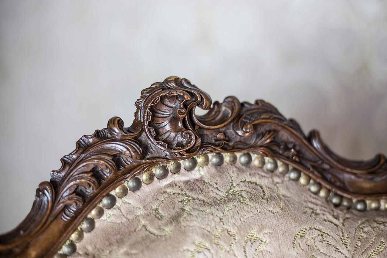 Upholstery 19th Century French Neo-Rococo Armchair For Sale