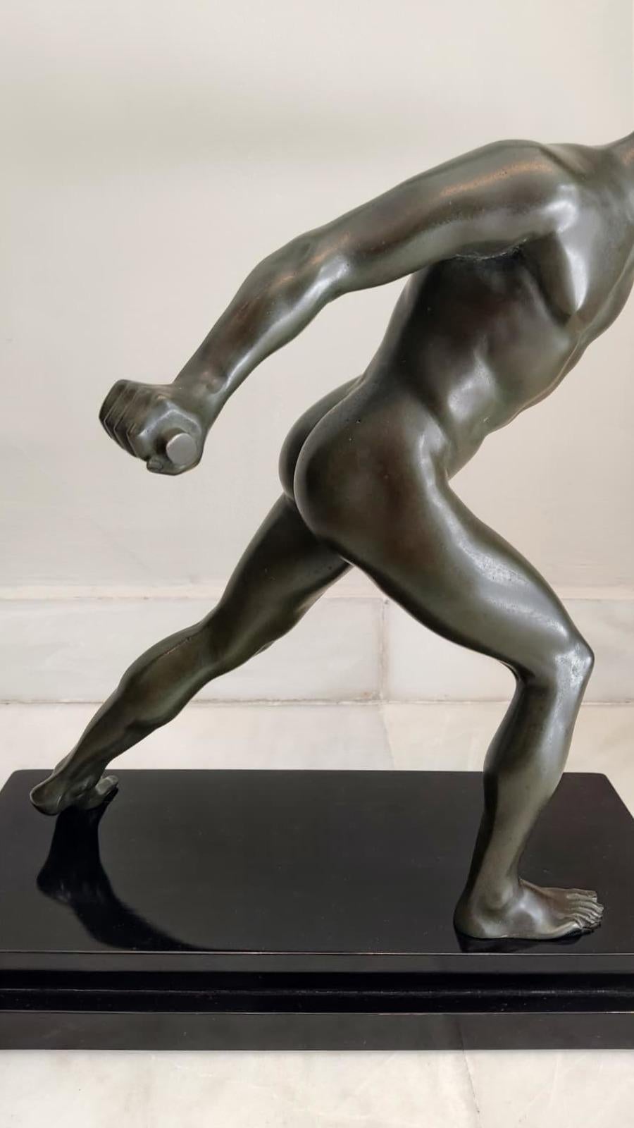 Francese Bronzo neoclassico francese del XIX secolo, Gladiatore di Borghese, Grand Tour in vendita