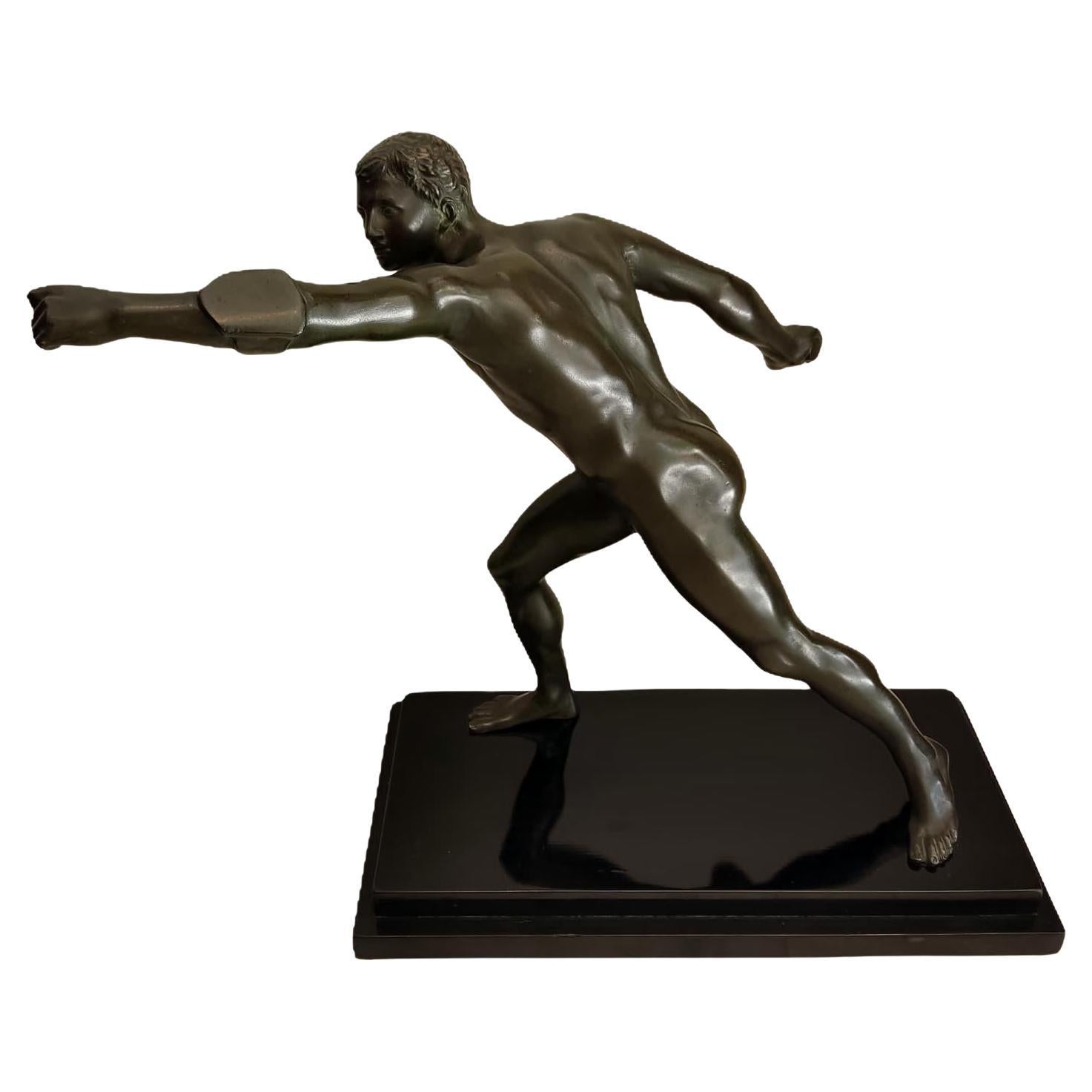 Bronzo neoclassico francese del XIX secolo, Gladiatore di Borghese, Grand Tour