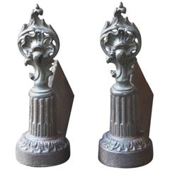 19th Century French Neoclassical Andirons or Firedogs