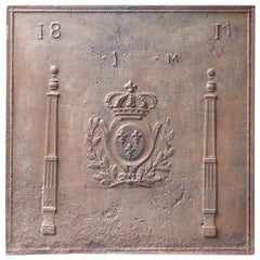 19th Century French Neoclassical 'Arms of France' Fireback