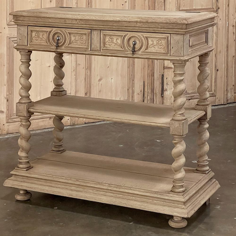Hand-Crafted 19th Century French Neoclassical Barley Twist Dessert Buffet, Server For Sale