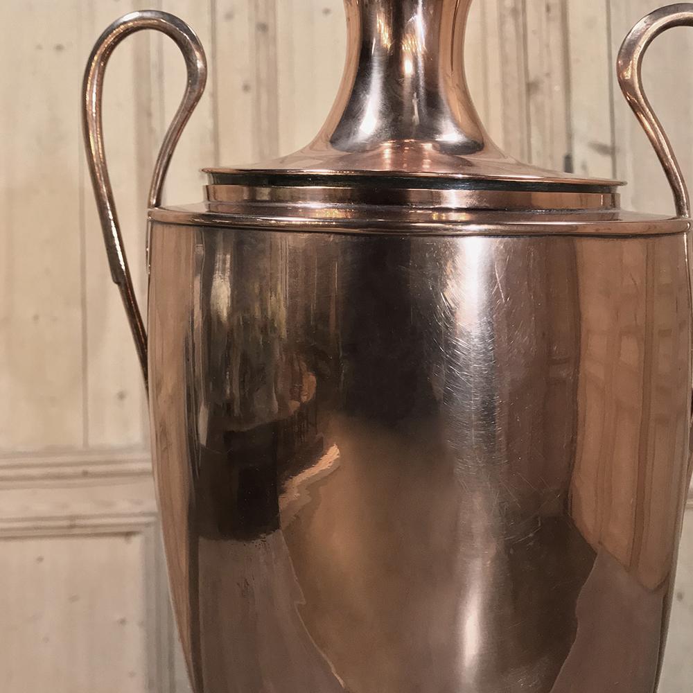 Cast 19th Century French Neoclassical Copper and Brass Tea Server or Coffee Urn For Sale