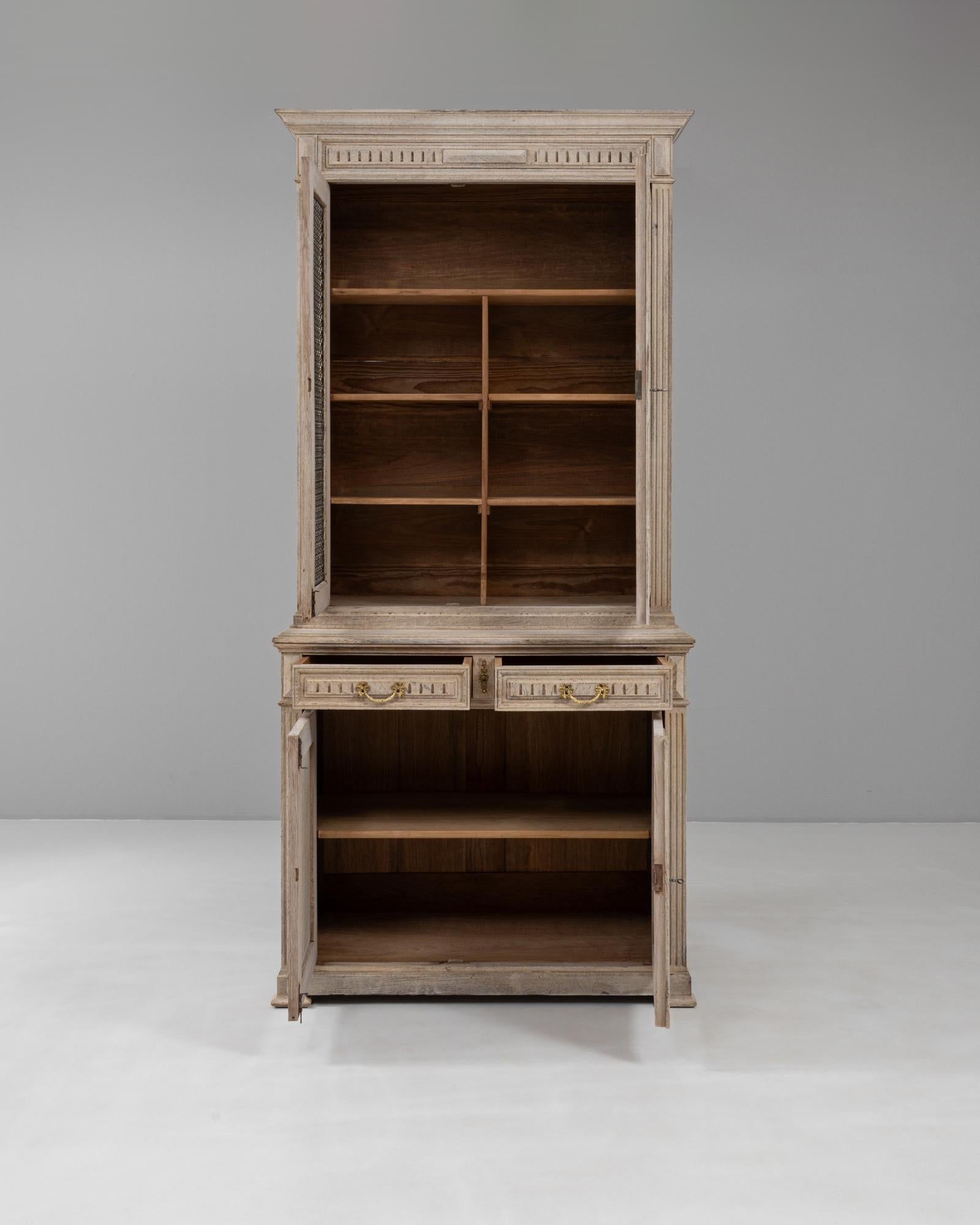 19th Century French Neoclassical Display Cabinet with Wire Doors In Good Condition For Sale In High Point, NC