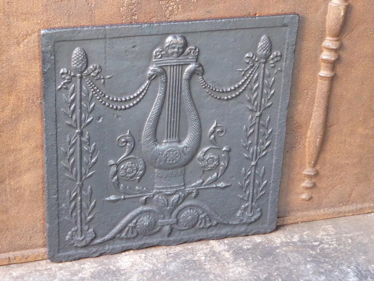 Cast 19th Century French Neoclassical Fireback