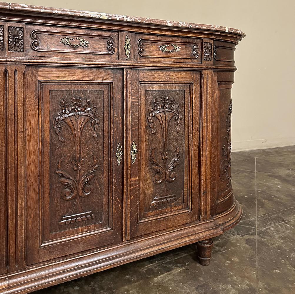 Buffet neoclassico francese del XIX secolo Luigi XVI con piano in marmo ~ Credenza in vendita 7