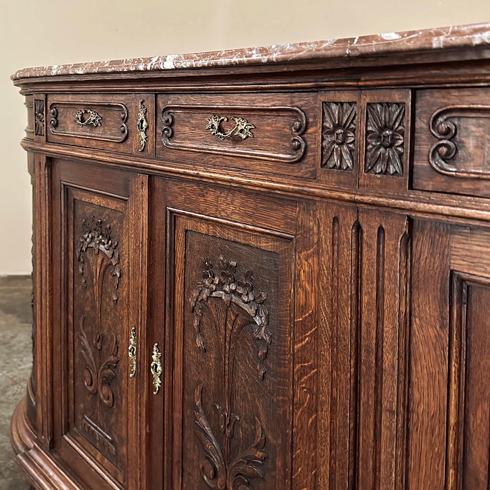 Buffet neoclassico francese del XIX secolo Luigi XVI con piano in marmo ~ Credenza in vendita 8