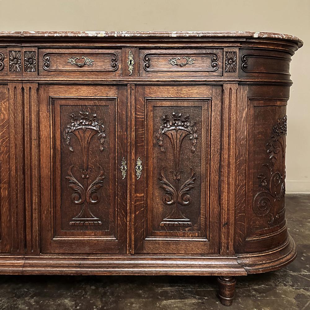 Buffet neoclassico francese del XIX secolo Luigi XVI con piano in marmo ~ Credenza in vendita 11