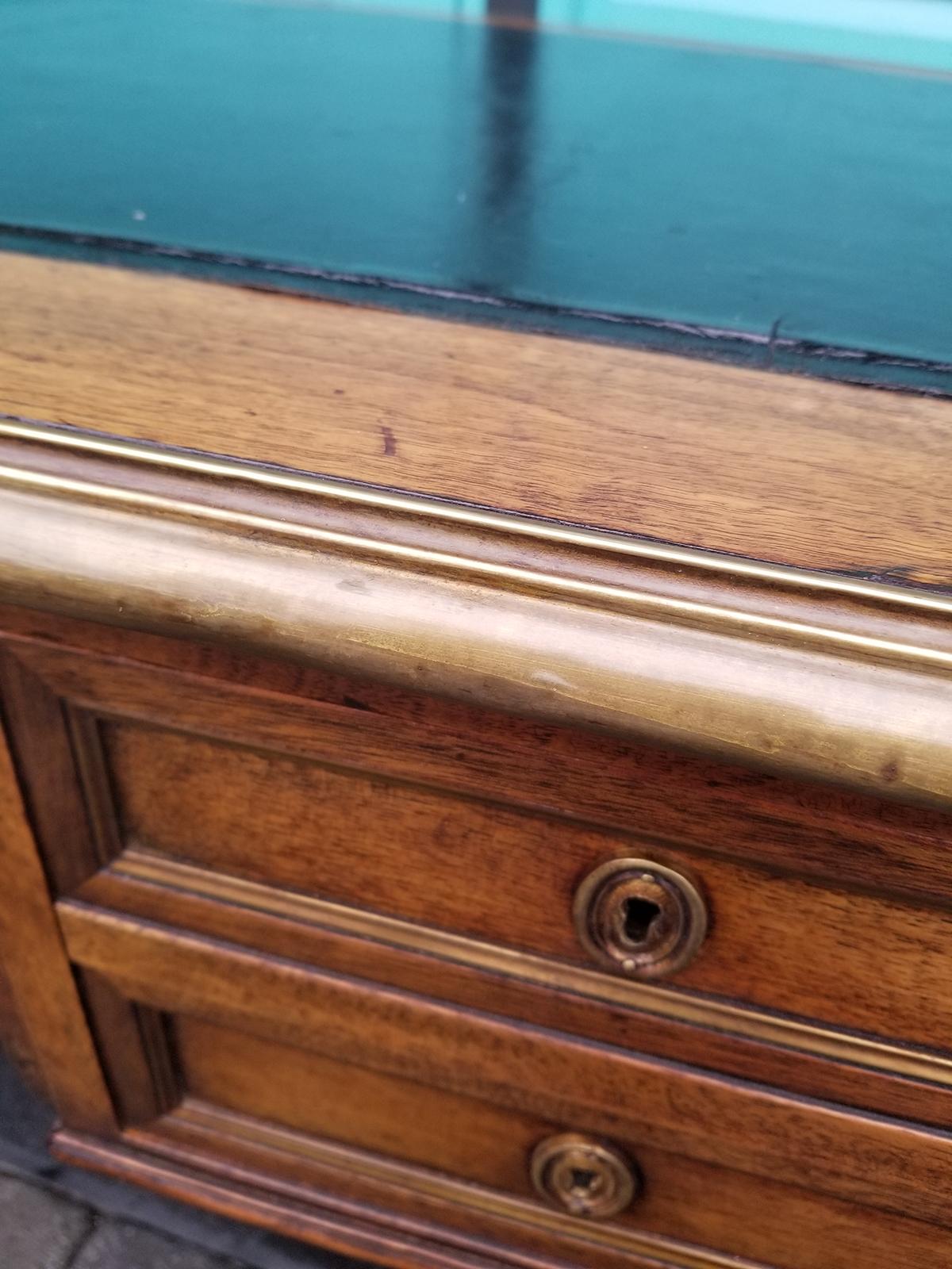 19th Century French Neoclassical Louis XVI Style Desk with Bronze Trim 8