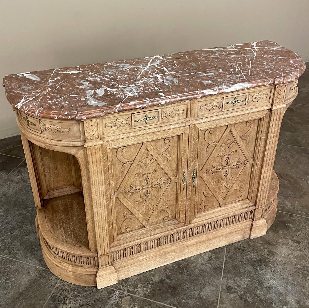 19th Century French Neoclassical Marble Top Buffet For Sale 4