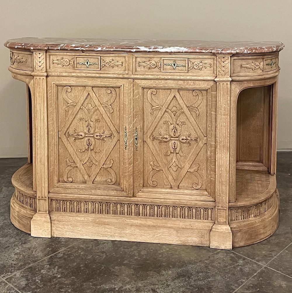 Late 19th Century 19th Century French Neoclassical Marble Top Buffet For Sale