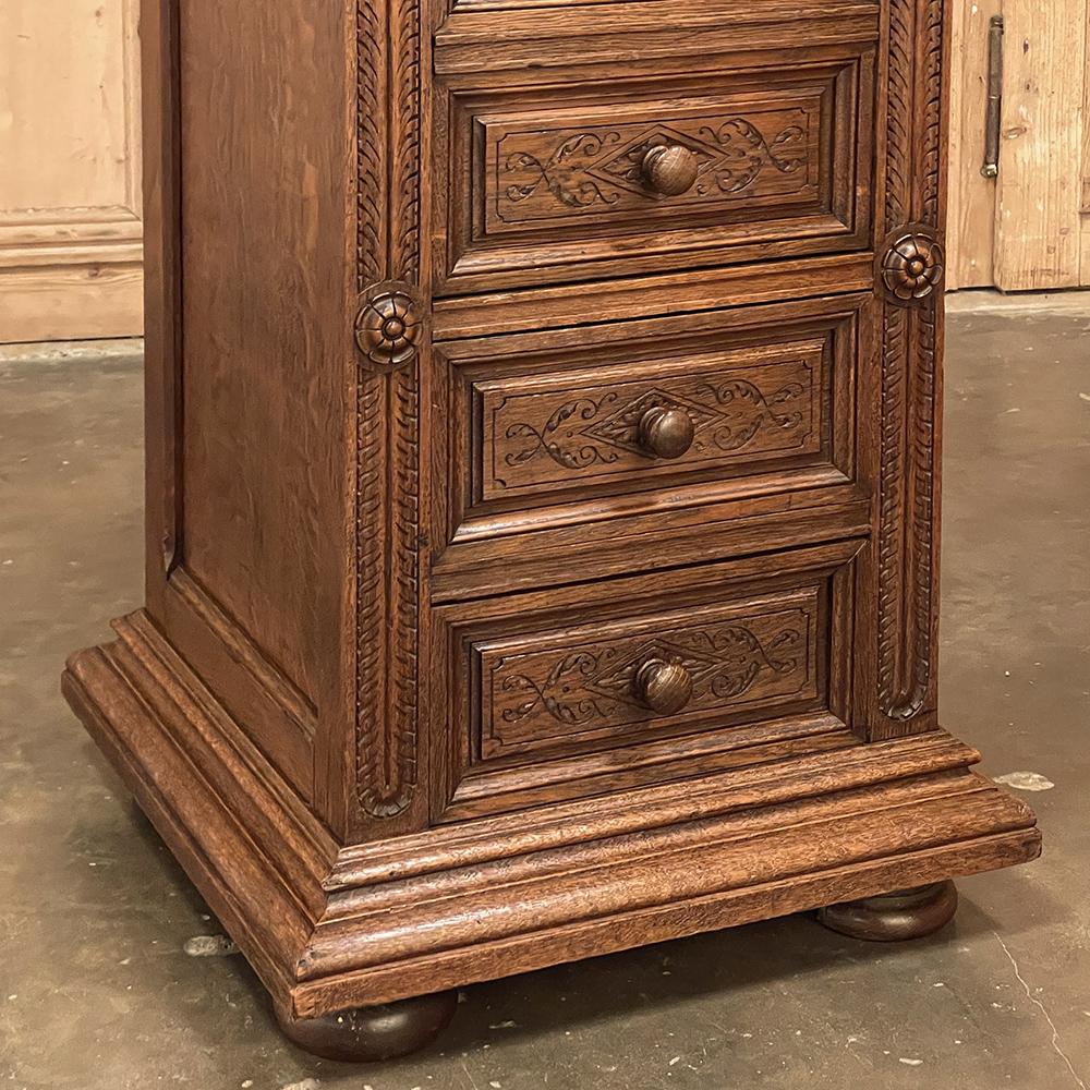 19th Century French Neoclassical Marble Top Nightstand For Sale 6